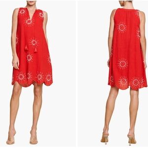 CIEBON Kailani Embroidered Sleeveless A-Line Dress